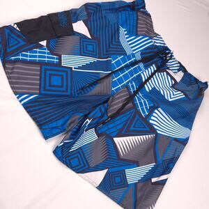 Maui and Sons Blue Geometric Swim Trunks Men's Large Mesh Lined Board Shorts
